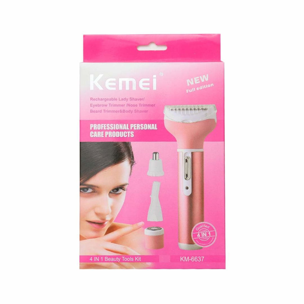 Kemei 4 in 1 Rechargeable Lady Shaver KM-6637