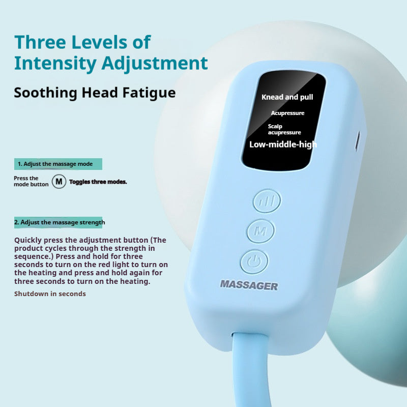 Head Massager with Rubbing, Hot Compress & Massage Functions (Comfort & Relaxation)