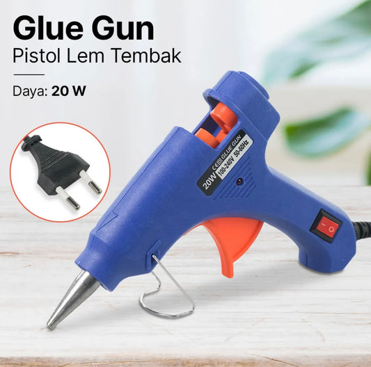 Professional-Grade 20W Hot Melt Silicone Glue Gun for Heavy-Duty Crafting and Repairs-10 Free Glue Sticks