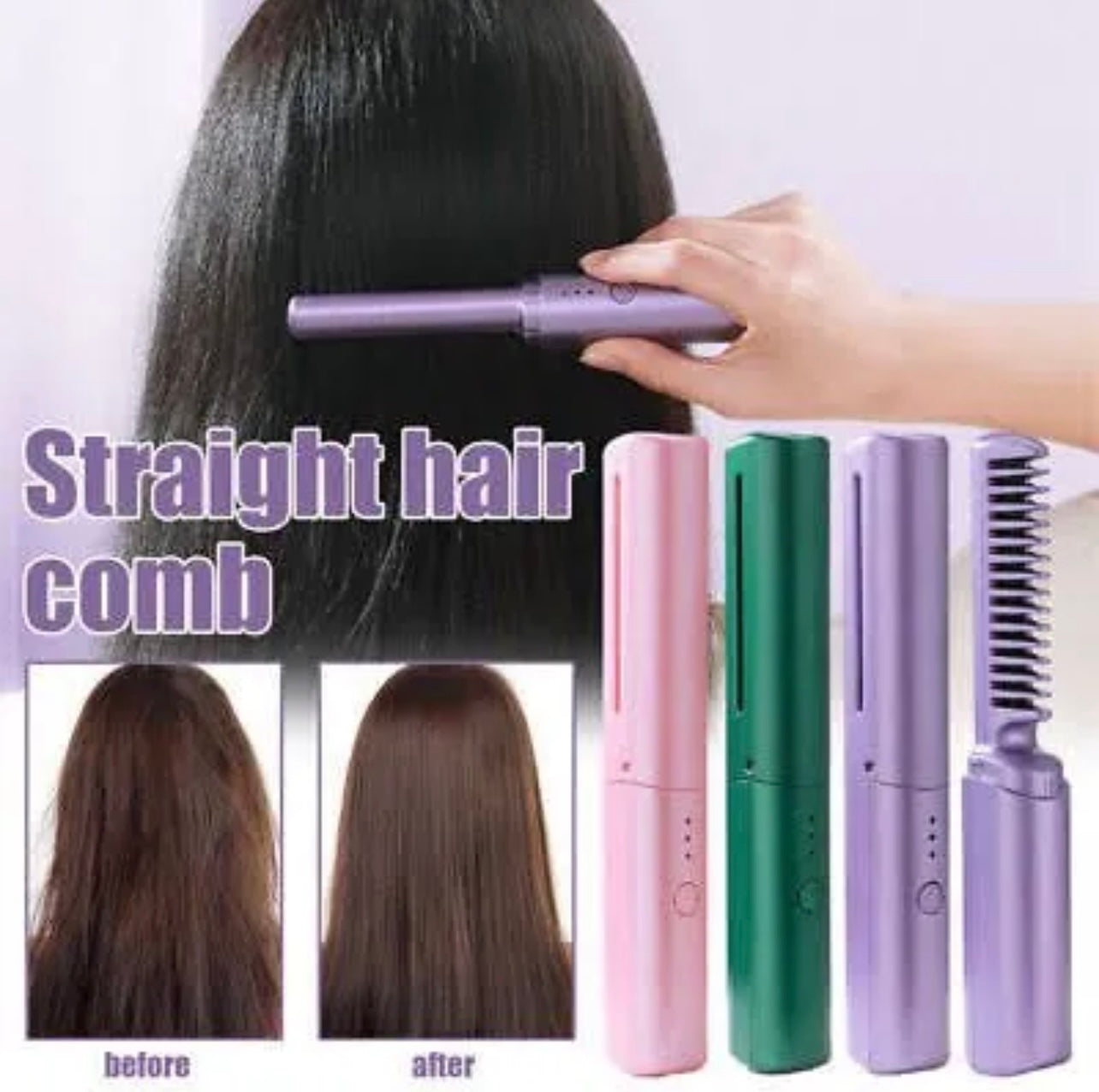 Rechargeable Heat Comb| Mini Hair Straightener
