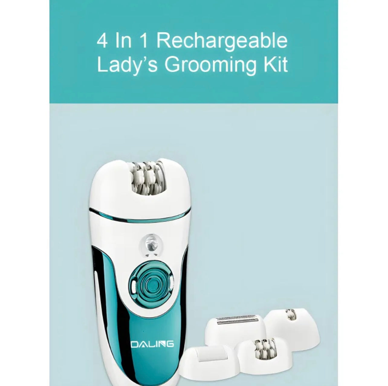 Daling DL-6018 Epilator 4 In 1 Multi-Functional Rechargeable Ladies Grooming Kit