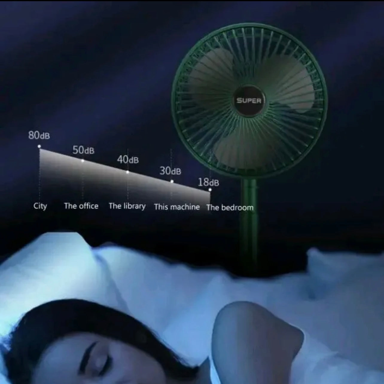 Rechargeable Telescopic Table Fan