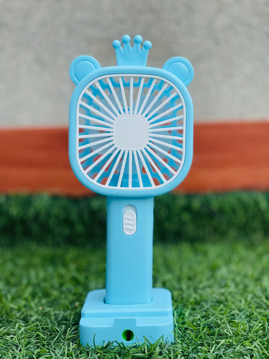 Rechargeable handfan with inbuilt Mobile Stand and Pencil Sharpener