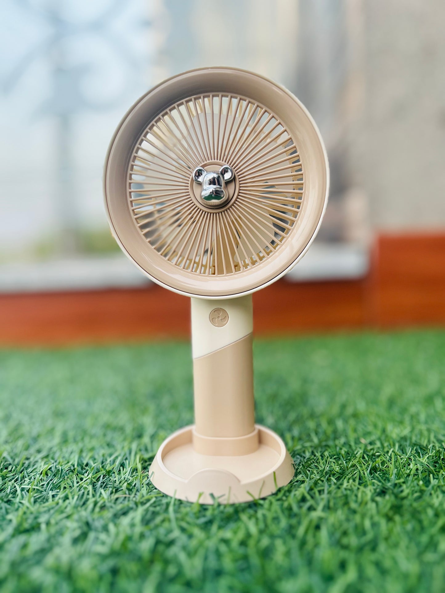 Charming Beige Koala Portable Handheld Fan - USB Rechargeable Aesthetic Mini Desk Fan