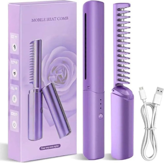 Rechargeable Heat Comb| Mini Hair Straightener