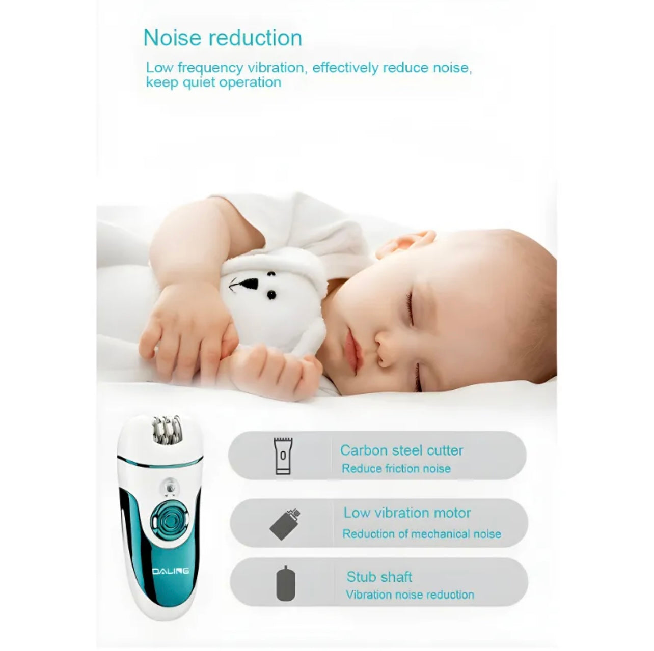 Daling DL-6018 Epilator 4 In 1 Multi-Functional Rechargeable Ladies Grooming Kit