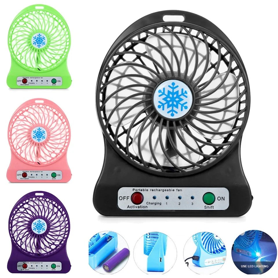 Portable Mini fan with led light - Orderly