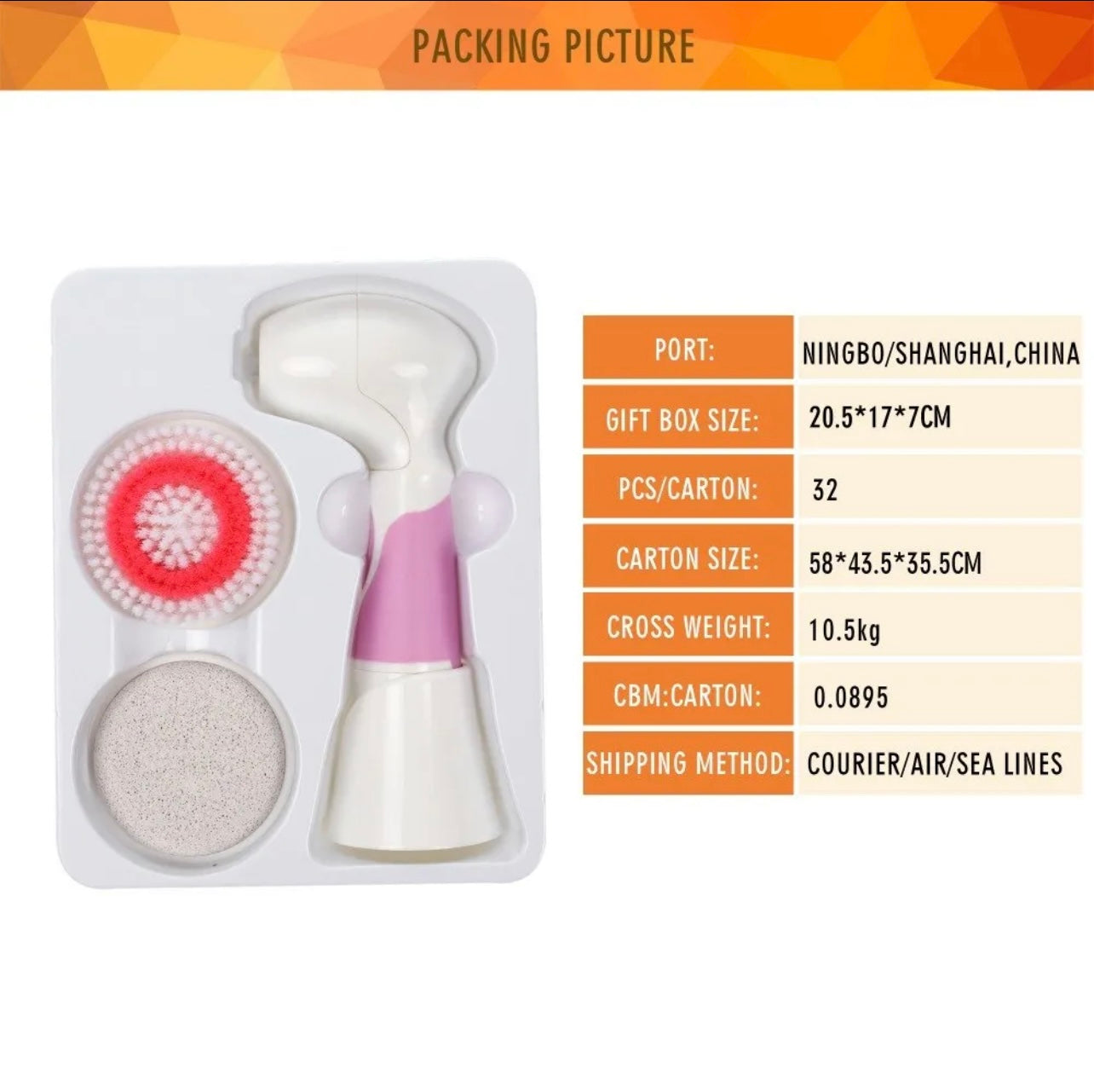 Cnaier 2 in 1 Electric Multi Function Cleanser For Pedicure & Full Body Cleansing Sonic Vibration AE-8288C