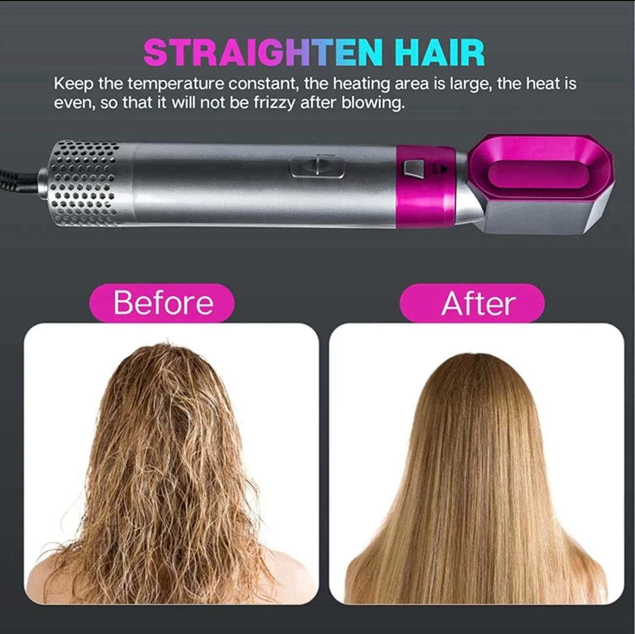 5 in 1 Hair Straightener Curler & Comb Dryer