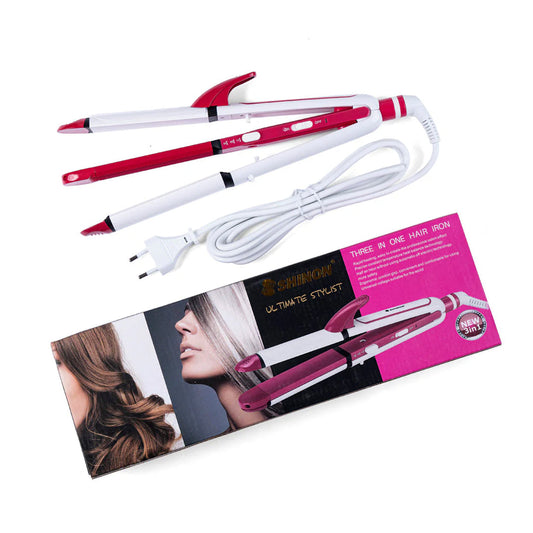 SHINON 3 in 1 Hair straightener, crimple and roller SH-8088