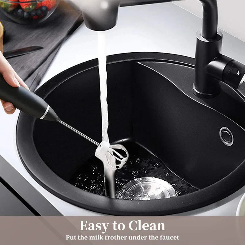 Rechargeable Coffee Beater - Electric Coffee Mixer Rechargeable Milk Shaker Maker - 2 in 1 Electric Egg Beater Coffee - USB Electric Blender