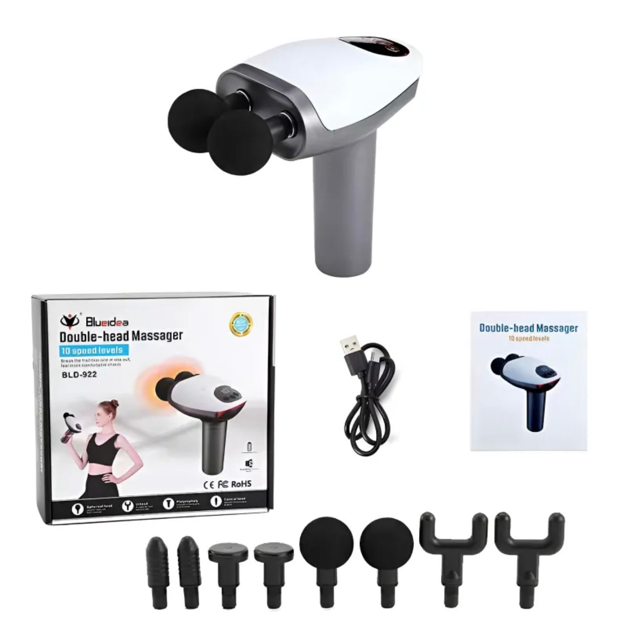 Blueidea Double-Head Percussion Massager - Model BLD-922
