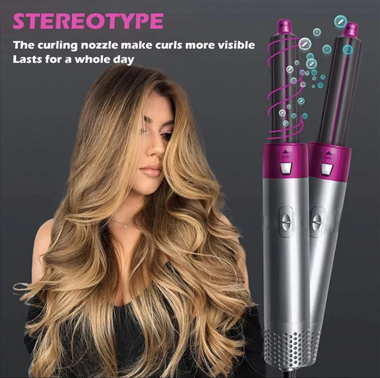 5 in 1 Hair Straightener Curler & Comb Dryer