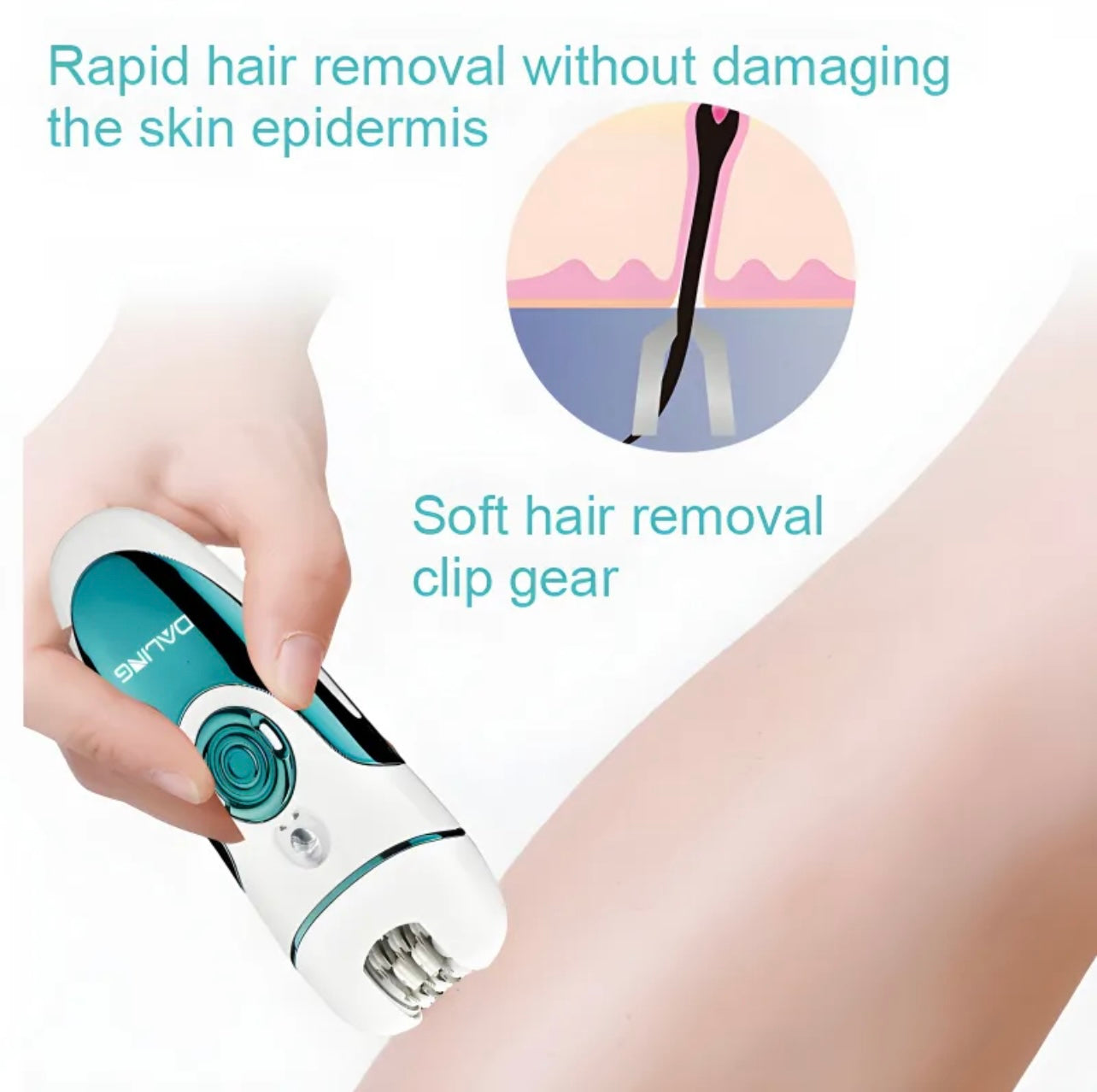 Daling DL-6018 Epilator 4 In 1 Multi-Functional Rechargeable Ladies Grooming Kit