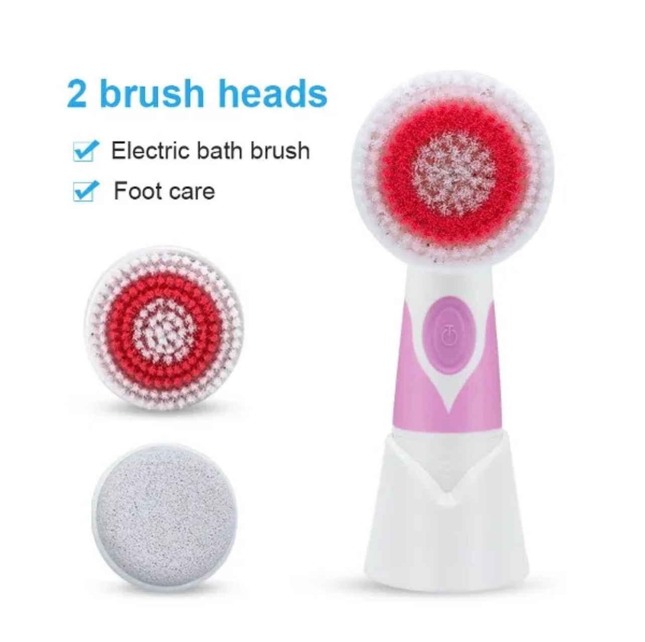 Cnaier 2 in 1 Electric Multi Function Cleanser For Pedicure & Full Body Cleansing Sonic Vibration AE-8288C