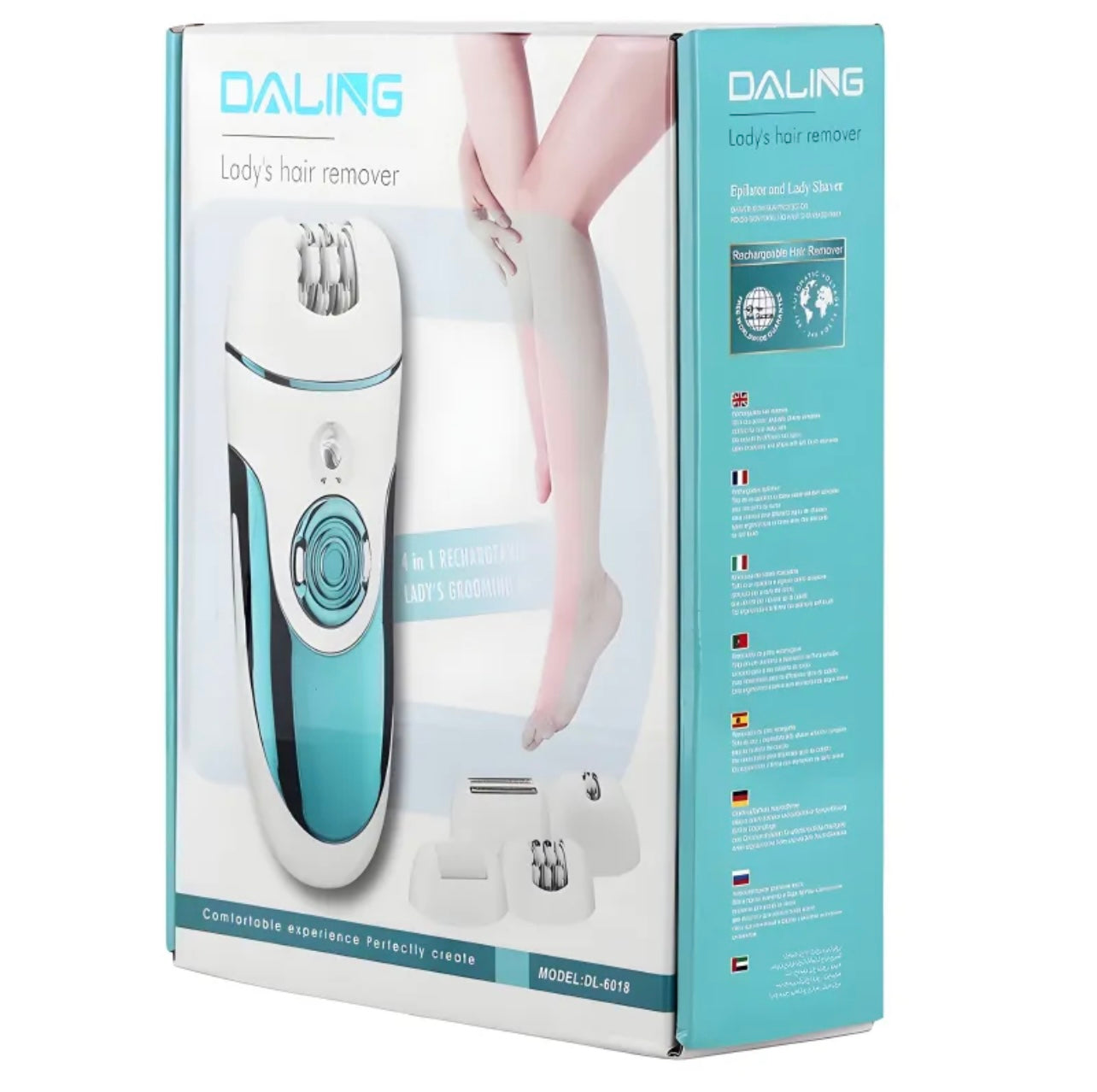 Daling DL-6018 Epilator 4 In 1 Multi-Functional Rechargeable Ladies Grooming Kit