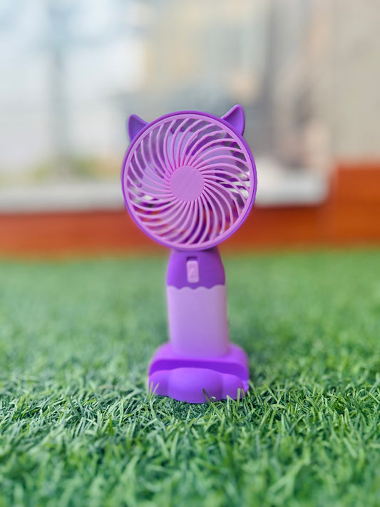 Rechargeable Hand Fan with Mobile Stand