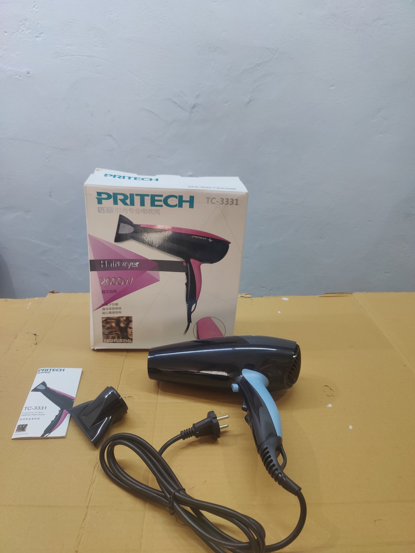 PRITECH Professional Fashion Hair Dryer TC-3331