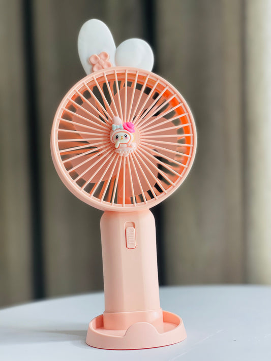Rechargeable Hand Fan with Mobile Stand