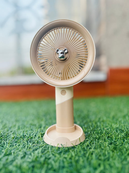 Charming Beige Koala Portable Handheld Fan - USB Rechargeable Aesthetic Mini Desk Fan