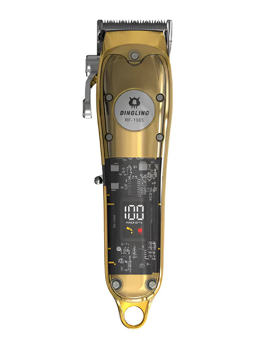 DINGLING Professional Transparent Gold Digital Hair Clipper RF-1985