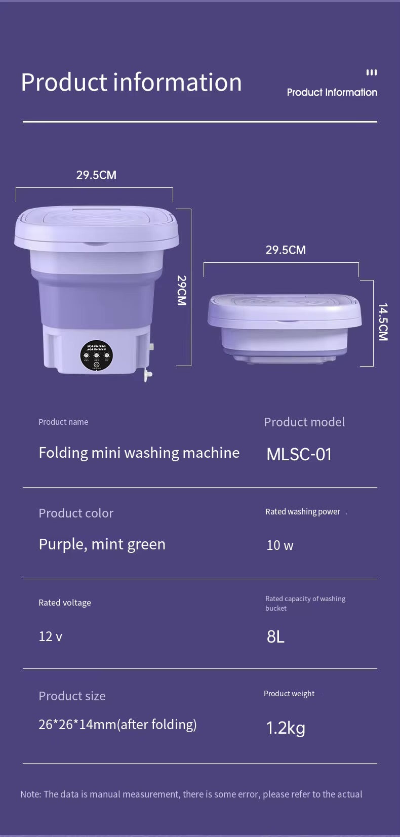 Portable Folding Mini Washing Machine