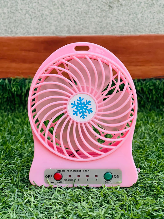 Rechargeable Mini Fan With Led Light