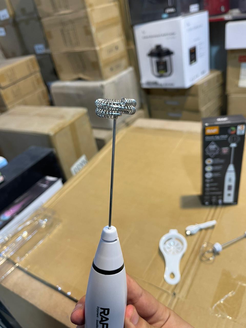 RAF 3-in-1 Electric Egg Whisk | Handheld USB Rechargeable Milk Frother & Mixer (20W)