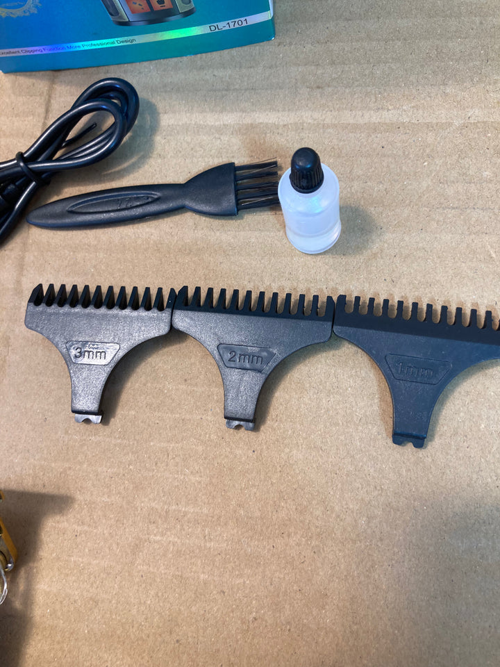 DALING Professional T-Blade Hair Clipper – Dragon Engraved, Digital Display DL-1701